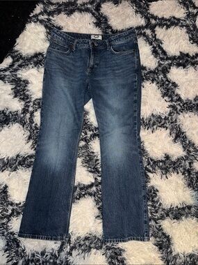 Women's Dark Blue Flare Jeans - Classic Flared Denim
